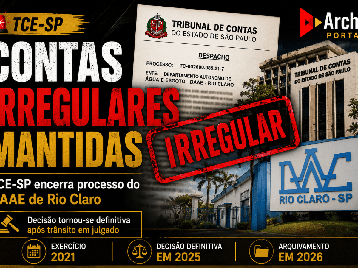TCE-SP encerra processo e mantém irregulares as contas de 2021 do DAAE de Rio Claro
