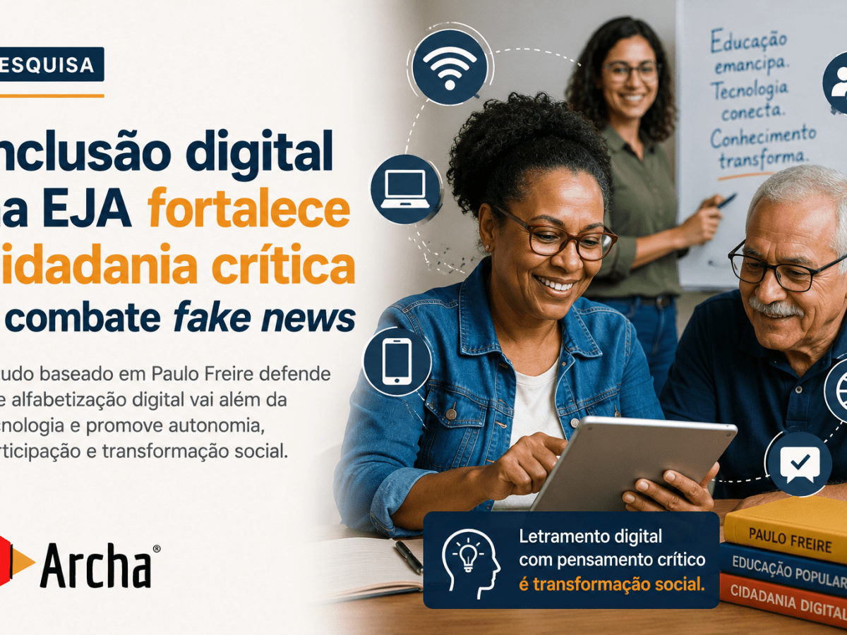 Inclusão digital na EJA fortalece cidadania crítica e combate fake news, aponta pesquisa